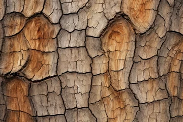 Foto op Plexiglas Photo of the hidden textures of tree bark in close-up. Generative AI © Aditya