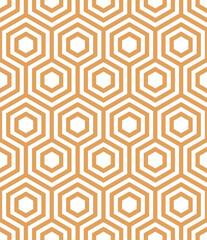 Seamless hexagonal geometric pattern. Vector background. - 688651129