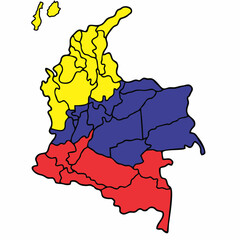 División politica de Colombia  © Camilo