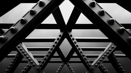 Dark metal structures with hemispherical rivets for powerful reinforcement