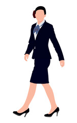 Business woman.  Businesswomen wearing smart formal outfit. elegant female characters . Vector realistic illustration isolated on white background.