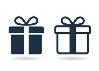 Gift box icon set. Gift box vector Illustration. Birthday gift box icon