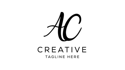 AC logo, AC letter logo, AC creative logo
