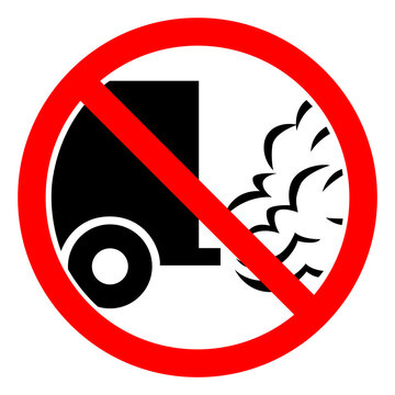 No Idling Symbol Sign ,Vector Illustration, Isolate On White Background Label. EPS10