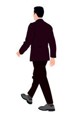 Business person or business man. Businessmen wearing smart formal outfit.  Handsome male characters . Vector realistic illustration isolated on white background.