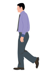 Business person or business man. Businessmen wearing smart formal outfit.  Handsome male characters . Vector realistic illustration isolated on white background.