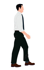 Business person or business man. Businessmen wearing smart formal outfit.  Handsome male characters . Vector realistic illustration isolated on white background.