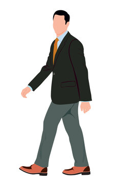 Business person or business man. Businessmen wearing smart formal outfit.  Handsome male characters . Vector realistic illustration isolated on white background.