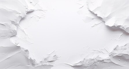 a white paper that is torn on a white background, realistic landscapes with soft