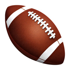 American Football Ball Isolated on Transparent Background