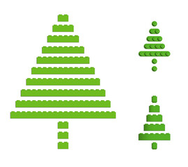 Christmas tree made with building bricks - 688655101