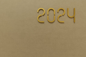 Happy New Year 2024.Empty backdrop Design for mockup.Happy New Year celebration for business decoration, brochure, card, banner, postcard,
Display.Blank Scene for online event,conference.3 render.