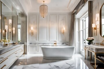 interior of bathroom,Luxury marble bathroom