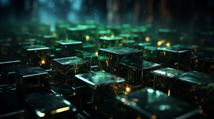 Obraz premium Abstraction, beautiful green tones, background, calm background, AI generate