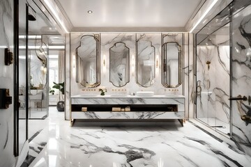 interior of bathroom,Luxury marble bathroom