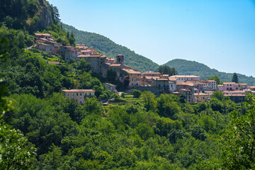 Fototapeta na wymiar Petrella Salto, old village in Rieti province