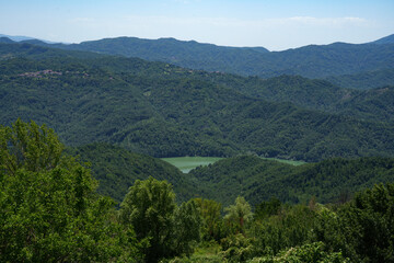 Fototapeta na wymiar Mountain landscape near Fiamignano, Rieti province