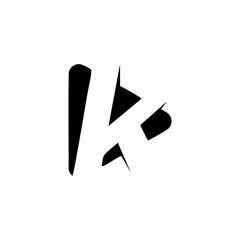letter K play logo design vector,editable eps 10