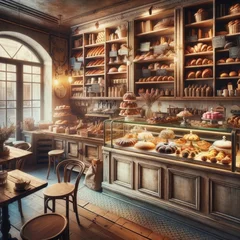 Keuken spatwand met foto Traditional Bakery Interior © dragon_fang
