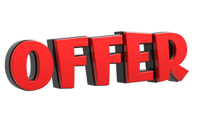 Offer Text 3D Render