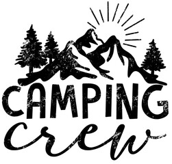 camping crew - obrazy, fototapety, plakaty