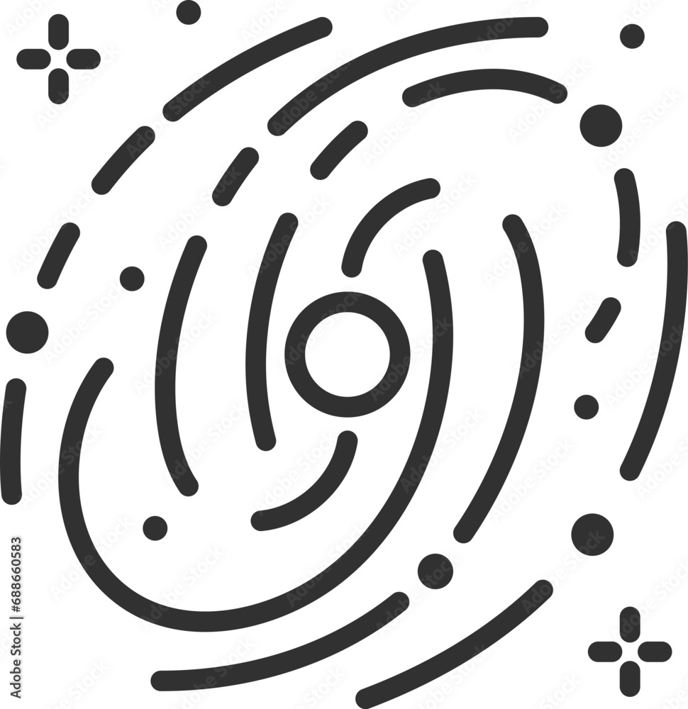 Canvas Prints galaxy, linear icon. line with editable stroke