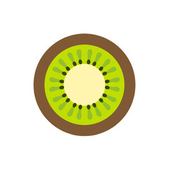kiwi fruit icon isolated on white background. fruit, healthy, food, fresh, slice of kiwi vector illustration