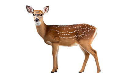 A deer with white dots, isolated on transparent or white background