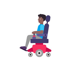 Man in Motorized Wheelchair: Medium-Dark Tone