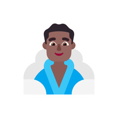 Man in Steamy Room: Medium-Dark Skin Tone