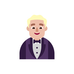 Man in Tuxedo: Medium-Light Skin Tone