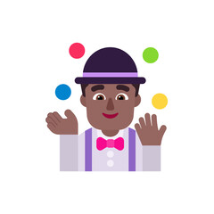 Man Juggling: Medium-Dark Skin Tone