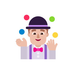Man Juggling: Medium-Light Skin Tone