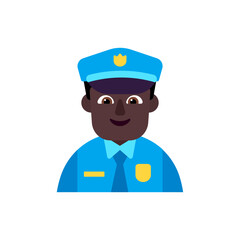 Man Police Officer: Dark Skin Tone