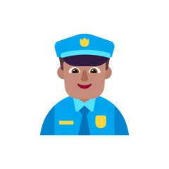 Man Police Officer: Medium Skin Tone