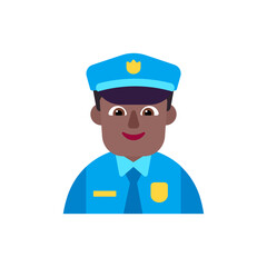 Man Police Officer: Medium-Dark Skin Tone