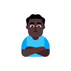 Man Pouting: Dark Skin Tone