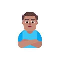Man Pouting: Medium Skin Tone