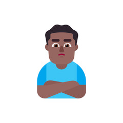 Man Pouting: Medium-Dark Skin Tone