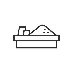 Sandbox, linear icon. Line with editable stroke