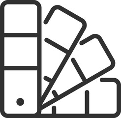 Color palette of inks, linear icon. Line with editable stroke