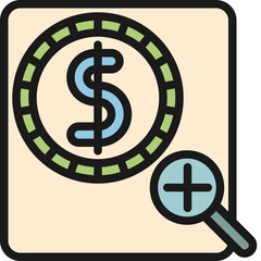 expense tracking color style icons