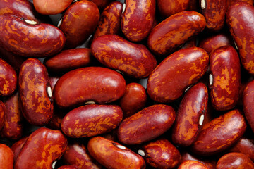 Background, red beans closeup on macro photos.
