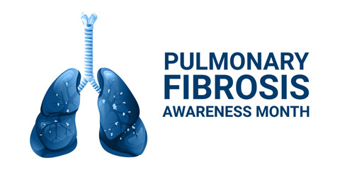 Pulmonary fibrosis lungs poster. Vector illustration isolated on white background - obrazy, fototapety, plakaty