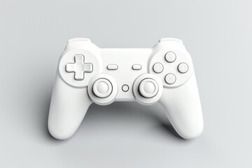 White game controller mockup on white background in 3d art style, generative ai - 688663746