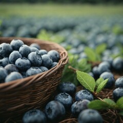 blueberries in a basket