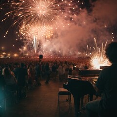 fireworks in the sky