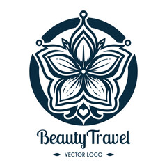 Flower Travel Beauty Stars Logo