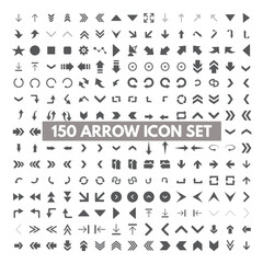 Fototapeta na wymiar Arrows set. Arrow icon collection. Set different arrows or web design. Arrow flat style isolated on white background - stock vector.