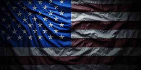 The Thin Blue Line Flag representing American patriotism and law enforcement. - obrazy, fototapety, plakaty